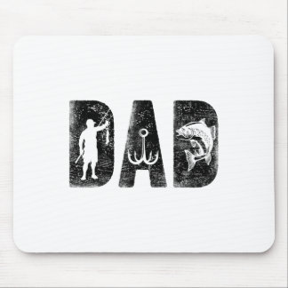 Fishing Dad Birthday Clic Bold Font Fish Daddy Mouse Pad