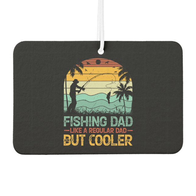 Fishing Dad Car Air Freshener (Front)