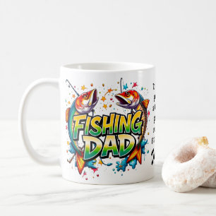 Fishing Dad Father's Day Fish Graffiti Quote Coffee Mug