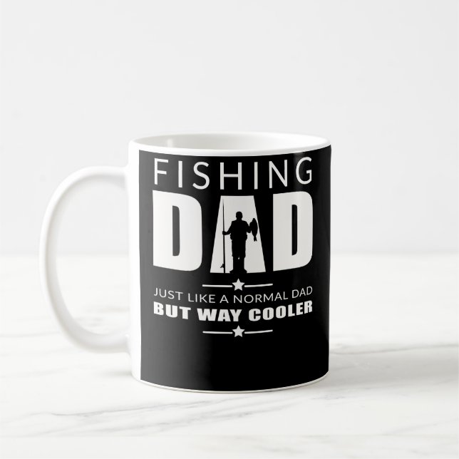 Fishing Dad Fathers Day Fishing Cool Dad Fathers Coffee Mug (Left)