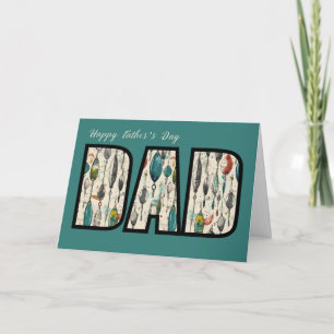 Fishing Dad Father's Day With Lures in DAD Card
