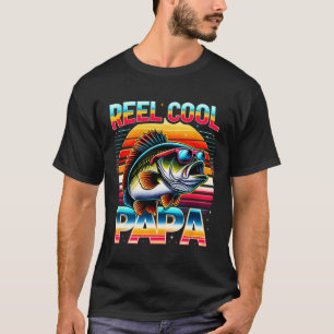 Fishing Dad Papa Reel Cool Papa Fisherman Father's T-Shirt