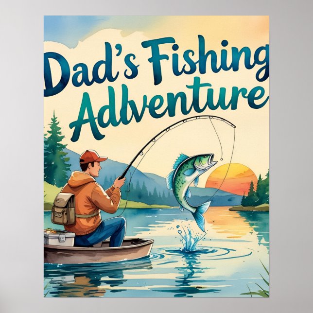 Fishing Dad’s Adventure Digital Poster Art (Front)