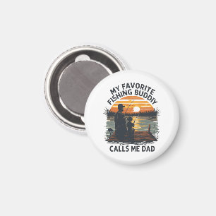 Fishing Dad Sunset Magnet