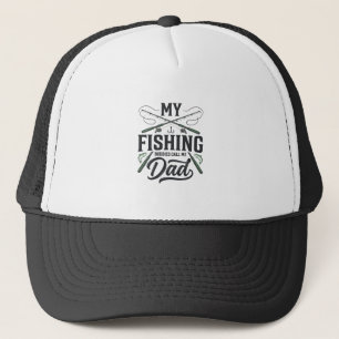 Fishing Dad Vintage Engraved Shirt Design Trucker Hat