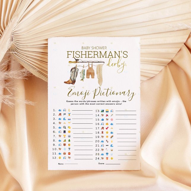 Fishing Derby Baby Shower Emoji Pictionary Game (Creator Uploaded)