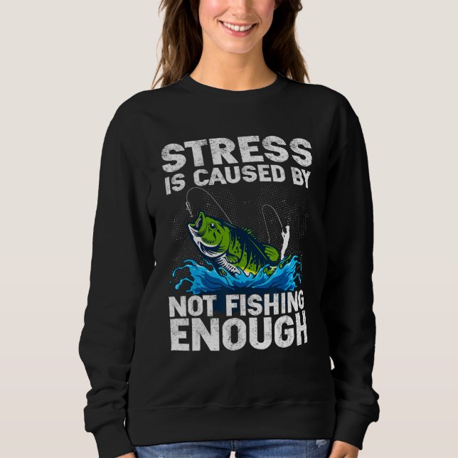 Fishing Design For Men Women Bass Fly Fishing Sweatshirt (Front)