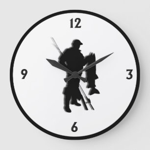 Fishing Design Large Clock