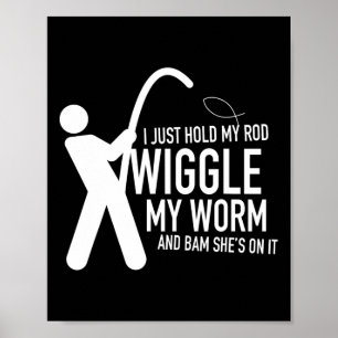 Fishing Dirty Ual Humour Poster