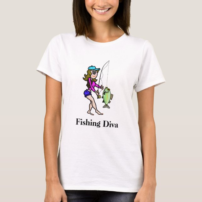 Fishing Diva Women's T-shirt  Customise It! (Front)