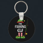 Fishing Elf Family Matching Group Christmas  Key Ring<br><div class="desc">Fishing Elf Family Matching Group Christmas</div>