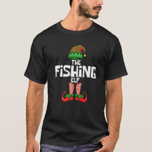 Fishing Elf Fisherman Christmas Matching Family Pr T-Shirt