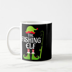 Fishing Elf Matching Family Group Christmas Party Coffee Mug