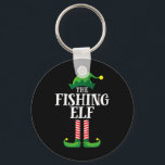 Fishing Elf Matching Family Group Christmas Party  Key Ring<br><div class="desc">Fishing Elf Matching Family Group Christmas Party Pyjamas</div>