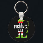 Fishing Elf Matching Family Group Christmas Party  Key Ring<br><div class="desc">Fishing Elf Matching Family Group Christmas Party Xmas Funny</div>