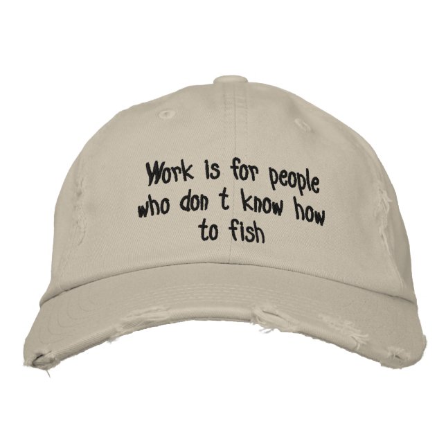 Fishing Embroidered Hat (Front)