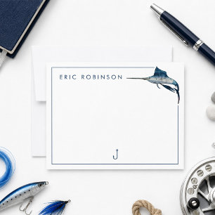 Fishing Enthusiast Personalised Note Card For Men