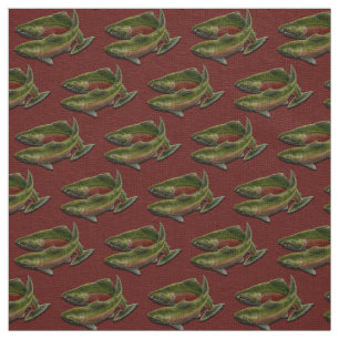 Fishing Fabric Coho Salmon Fish Art Fabric