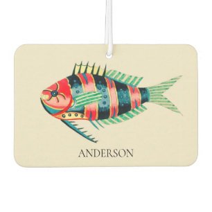 Fishing family custom gift stylish car air freshener