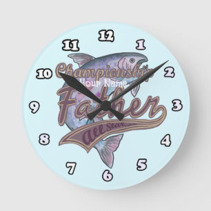 Fishing Father  clock 