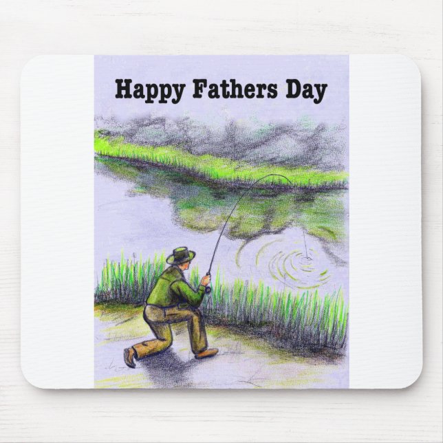 Fishing Fathers Day gift Mouse Pad (Front)