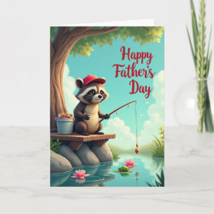 Fishing Fathers Day Sky Scene Card
