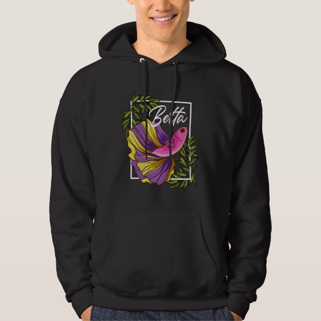 Fishing Fish Betta  Hoodie (Front)