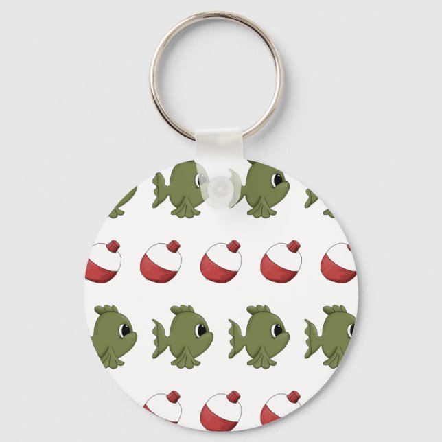 Fishing Fish Bobbers Key Ring (Front)