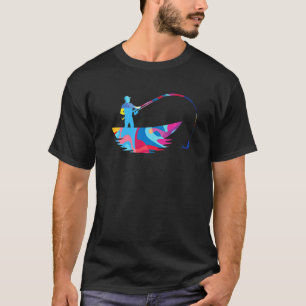 Fishing Fish Colourful Graphic T-Shirt