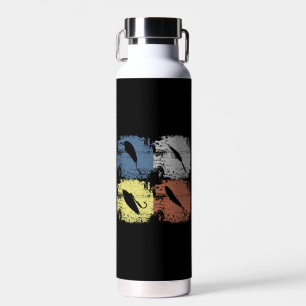 Fishing Fish Hook Retro Water Bottle