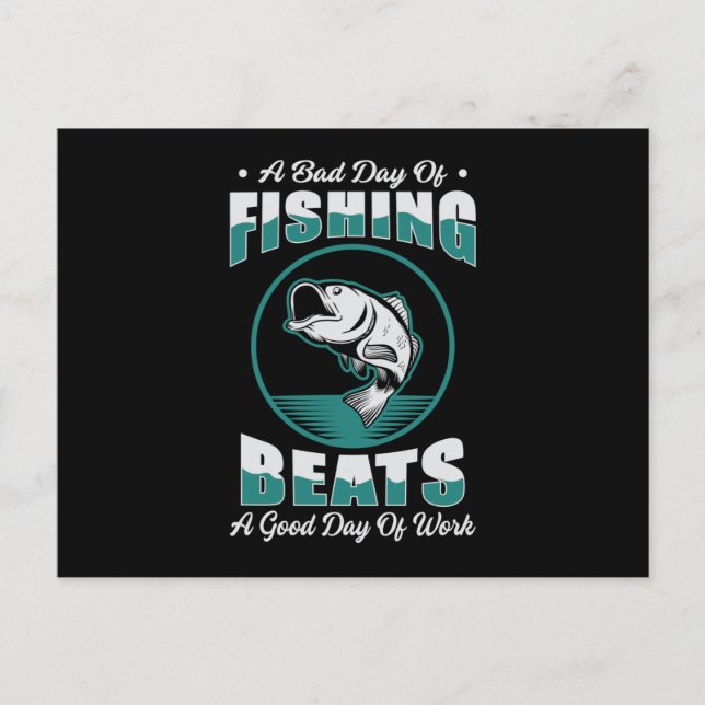 Fishing Fish Love Fisherman Fishing Rod Funny Gift Postcard (Front)