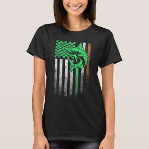 Fishing Fish Swordfish Irish American Flag St Patr T-Shirt