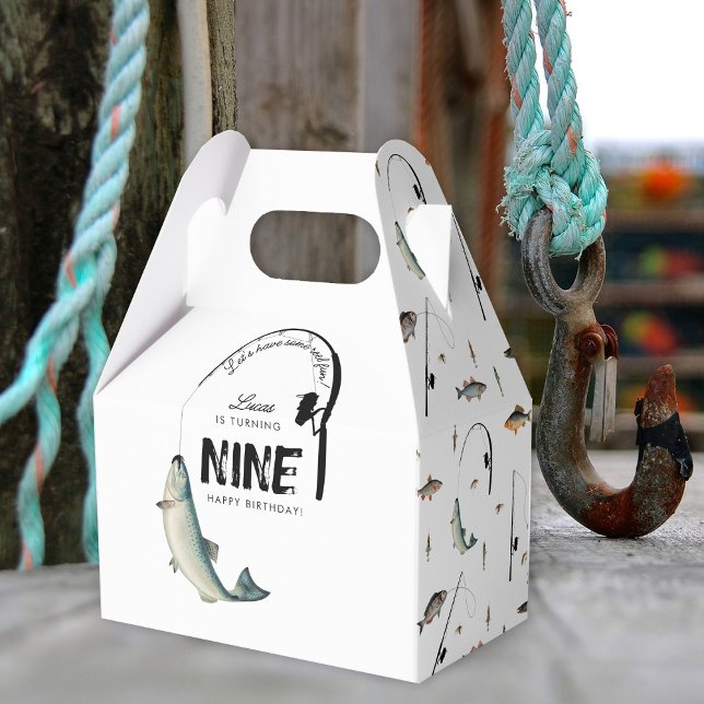 Fishing Fish Theme Reel Fun Kids Birthday Party Favour Box (Fishing Fish Theme Reel Fun Kids Birthday Party Favor Boxes)