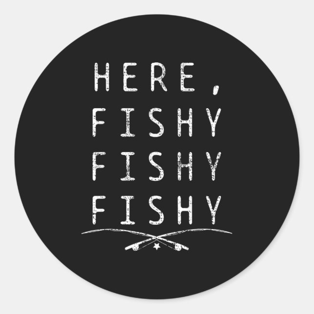 Fishing Fisher  Classic Round Sticker (Front)