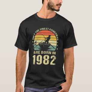 Fishing Fisherman 1982 40Th Birthday Gift For 40 Y T-Shirt