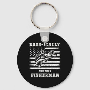 Fishing Fisherman B-ically The Best Fisherman Fish Key Ring