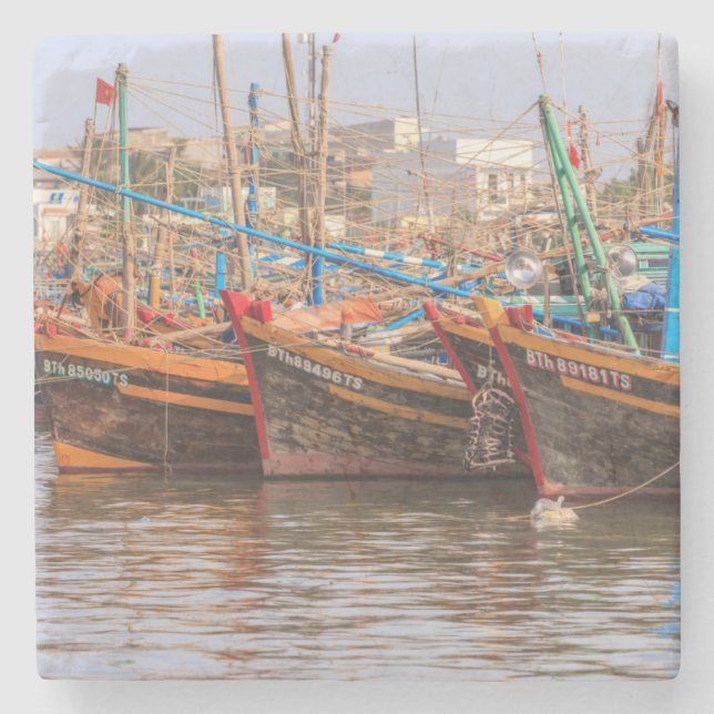 Fishing fleet stone coaster (Front)