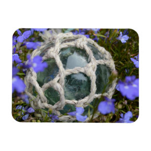 Fishing Float Among Flowers Magnet