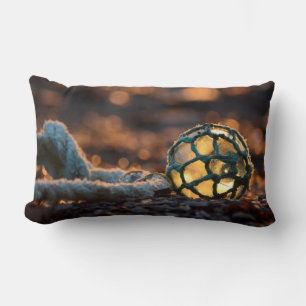 Fishing Float In Golden Light Lumbar Cushion