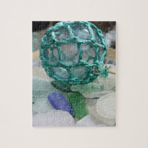 Fishing float on glass, Alaska Jigsaw Puzzle