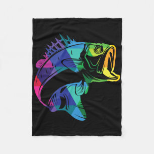 Fishing For B Fisherman Fishing Gifts For Him Fleece Blanket