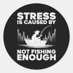 Fishing For Bass Fly Fishing Classic Round Sticker
