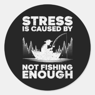 Fishing For Bass Fly Fishing Classic Round Sticker