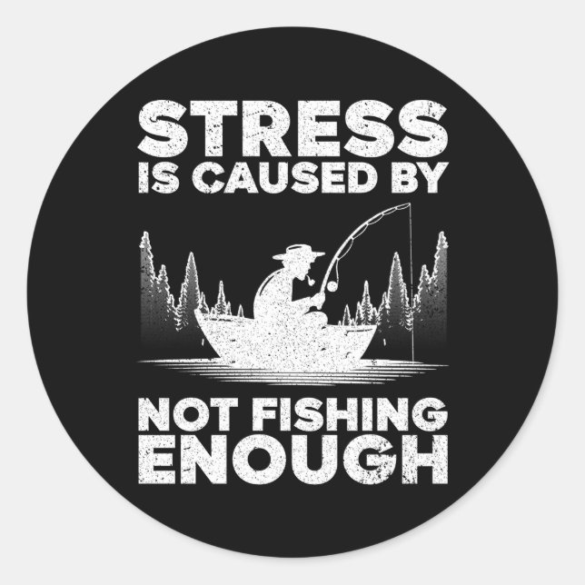 Fishing For Bass Fly Fishing Classic Round Sticker (Front)