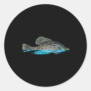 Fishing For Crappie Fish Graphic Art Crappie Fishe Classic Round Sticker