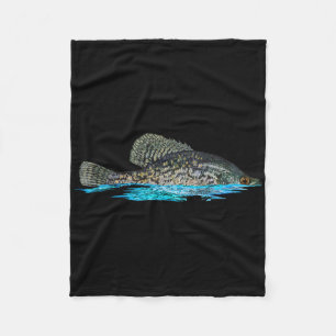 Fishing For Crappie Fish Graphic Art Crappie Fishe Fleece Blanket