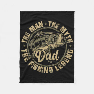 Fishing For Dad Father Day Fishing Gift For Fisher Fleece Blanket