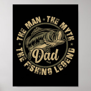 Fishing For Dad Father Day Fishing Gift For Fisher Poster