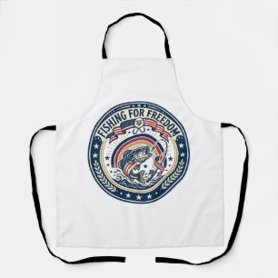 Fishing For Freedom Patriotic Patriotic Hobby Vint Apron