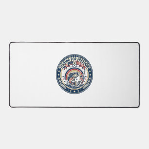Fishing For Freedom Patriotic Patriotic Hobby Vint Desk Mat